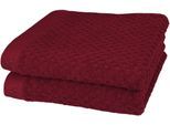 Handtücher ROSS "Harmony", rot (kirsche), B:50cm L:100cm, Frottier, Baumwolle, Handtücher, Handtücher, 100 % Baumwolle, Hoch Tief Struktur, viele Farben