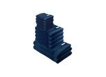 Handtuch TOM TAILOR "Handtuch Color Bath 12er Pack" Gr. M, blau (dunkelblau), B:50cm, Obermaterial: 100% Baumwolle CO., Handtücher, Handtuch