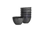 Schale LEONARDO "Keramikschalen Matera ø 15,3 cm 6er Set", grau (anthrazit), L:15,3cm, Schüsseln, Schale