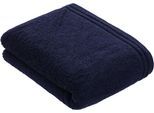 Badetuch VOSSEN "Calypso Feeling", blau (marine blau), B:67cm L:140cm, Walkfrottee, Obermaterial: 100% Baumwolle, Handtücher, Badetuch, mit schmaler Bordüre aus 100% Baumwolle, Vegan, einfarbig