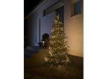 KONSTSMIDE LED-Lichterkette "Weihnachtsdeko aussen", Energieeffizienz: E, schwarz, Dioden 400 Stk. Flammen 400 Stk., Gesamtlänge 13,78m, Lichterketten, Micro LED Compactlights, 400 warmweiße Dioden, LED-Lichterkette