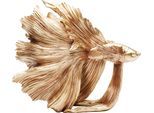 Dekofigur KARE DESIGN "Deko Figur Betta Fish Gold Klein", gold (goldfarben), B:33,5cm H:36,5cm T:14cm, Polyresin, Dekofiguren, Dekofigur