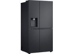 LG Side-by-Side, Energieeffizienz: C, silber (essence schwarz steel), B:91,3cm H:179cm T:73,5cm, Kühlschränke, Side-by-Side