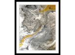 Bild QUEENCE "Alison", rosa (farbe rahmen: schwarz, farbe bild(er): rosa), B:30cm H:40cm, Acrylglas, Holz, Papier, Bilder, Bild, HD Premium Poster-Druck inkl. Holzrahmen