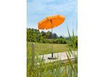 Sonnenschirm SCHNEIDER SCHIRME "Locarno", orange, Obermaterial: 100% Polyester, Standschirme, Sonnenschirm, abknickbar, ohne Schirmständer