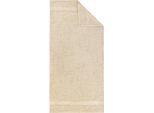 Handtuch DYCKHOFF "Deep Harmony Comfort", beige (natur), B:50cm L:100cm, Frottier, Obermaterial: 85% Baumwolle, 15% Hanf, Handtücher, Handtuch, 15% Hanf