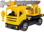 Spielzeug-Krankenwagen LENA "Giga Trucks, gelb-schwarz", gelb, Spielzeugfahrzeuge, KinderB:29cm H:38cm T:70cm, Kunststoff, Spielzeug-Krankenwagen, Made in Europe, B:29cm H:38cm T:70cm