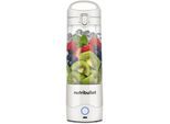 NUTRIBULLET Smoothie-Maker "Portable NBP003W - Mixer to go, wiederaufladbar, 475ml, Weiß", weiß, B:8,5cm H:26,7cm T:8,5cm, Zerkleinerer, Kabellos mixen, Akku für 15+ Mixvorgänge, auch Eis + gefrorene Früchte, Smoothie-Maker