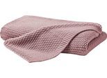 Wohndecke PRIMERA "Strick", lila (mauve), B:130cm L:170cm, Polyacryl, Wohndecken, Wohndecke, mit einer hochwertigen Randverarbeitung, Kuscheldecke