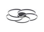 BRILLIANT LED Deckenleuchte "Fico", schwarz, Ø 57cm H: 6cm, 1 Stk., Leuchten, Ø 57 cm, 3300 lm, 3000 K, 3-Stufen-dimmbar, Aluminium, schwarz, LED Deckenleuchte