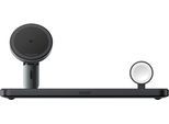 ANKER Ladestation "Charger MagGo Magnetic Wireless Charger 15W 3-in1 Pad EU Plug", schwarz, B:22,9cm H:1,3cm T:8,6cm, Ladegeräte, Ladestation