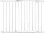 Türschutzgitter HAUCK "Clear Step Autoclose 2 Set inklusive Verlängerung 21 cm, White", Baby, Gr. B/H/T: 96cm x 77cm x 1,5cm, weiß, Kunststoff, Stahl, Schutzgitter Türschutzgitter, auch als Treppenschutzgitter verwendbar; 96-101 cm; flacher Durchgang