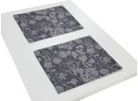 Platzset ADAM "Flower Cuvée Light" Gr. 1, blau (indigo), B:30cm L:40cm, Obermaterial: 100% Baumwolle, Platzsets, Platzset