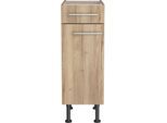 Unterschrank OPTIFIT "Klara", braun (wildeiche), B:30cm H:87cm T:58,4cm, Holzwerkstoff, Schränke, Unterschrank, Breite 30 cm