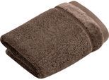Seiftuch VOSSEN "Pure", braun (toffee), B:30cm L:30cm, Baumwolle, Handtücher, Seiftuch, Waschlappen im Set, Baumwolle & VEGAN, mit eleganter Veloursbordüre