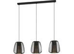 EGLO Hängeleuchte "CURASAO Pendellampe, E27, IP20, Stahl und Textil, Hängelampe, Lampe", schwarz, H: 110cm, 1 Stk., Leuchten, Elegante Hängelampe für Esszimmer, Küche oder Wohnzimmer, Hängeleuchte