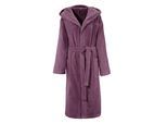 Unisex-Bademantel KANGAROOS "Cassidy, für Damen & Herren, Standardlänge & Überlänge" Gr. M, lila (mauve), L:120cm, Walkfrottee, Hausmäntel, Unisex-Bademantel, mit Taschen, Männer und Frauen, Baumwolle, Reise, Hotel, Sauna, S-3XL
