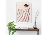 Bild mit Rahmen REINDERS "Striped Figure", braun (farbe bild(er): braun), B:50cm H:70cm T:2,2cm, Holzwerkstoff, Bilder, Bild mit Rahmen