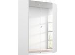 Eckkleiderschrank RAUCH "Kleiderschrank Schrank Ankleidezimmer Schlafzimmer Garderobe NIDDA", weiß, B:117cm H:197cm T:104cm, Holzwerkstoff, Schränke, Eckkleiderschrank, voll ausgestattet mit großzügigem Stauraum MADE IN GERMANY