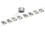 PAULMANN LED Deckenleuchte "Cardan", silber (chromfarben, chromfarben), 8, 1 Stk., Leuchten, GU 5,3, LED Deckenleuchte