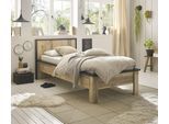 Einzelbett HOME AFFAIRE "SHERWOOD Liegefläche 90/140 oder 180x200 cm", braun (old style hell dekor), B:110cm H:93cm L:213cm, Betten, Einzelbett, aus FSC-zertifiziertem Holzwerkstoff, rustikaler Landhausstil