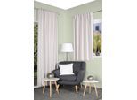 Vorhang HOME WOHNIDEEN "ESKAMIO" Gr. 2, beige (creme), B:135cm H:160cm, Polyester, Gardinen, Vorhang, Thermo, Blickdicht, Leinenstruktur, Überbreite