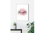 Bild KOMAR "Crab Watercolor", bunt (farbe bild(er): bunt), B:30cm H:40cm, Holz, Papier, Bilder, Bild, Wandbild zur Dekoration - ohne Rahmen
