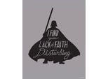Bild KOMAR "Star Wars Silhouette Quotes Vader", bunt (farbe bild(er): bunt), B:40cm H:50cm, Holz, Papier, Bilder, Bild, Wandbild zur Dekoration im Kinderzimmer - ohne Rahmen