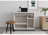 Computertisch VOGL MÖBELFABRIK "Compi", blau (betongrau), B:90cm H:76cm T:50cm, Tische, Computertisch