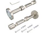 Doppelträger LIEDECO, silber (chromfarben, matt), Ø:1,6cm, Gardinenstangenhalterungen, Doppelträger, für Gardinenstangen Ø 16 mm