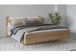 Bettgestell HOME AFFAIRE "Bitry, Breite 160 bzw. 180 cm, moderner Bettrahmen", beige (wildeiche, wildeiche, beige, wildeiche, beige), B:164cm H:86cm L:205cm, Betten, Bettgestell, Doppelbett in zwei Grössen