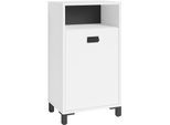 Midischrank BYLIVING "Wellness", weiß, B:42cm H:77,5cm T:31cm, Schränke, Midischrank, mit variablem Einlegeboden und offenem Fach für viel Stauraum