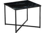 Beistelltisch SALESFEVER "Caorle Stilvoller Tisch", schwarz (schwarz, schwarz, schwarz, schwarz), B:50cm H:42cm T:50cm, Tische, Beistelltisch, Elegante Tischplatte in edler Marmoroptik