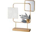 Wanddekoobjekt CASABLANCA BY GILDE "Standrelief Belize", gold (goldfarben), B:57cm H:60cm T:9cm, Metall, Wanddekoobjekte, Wanddekoobjekt