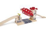 Spielzeugeisenbahn-Brücke HAPE "Zugbrücke", bunt, Spielzeugeisenbahn-Erweiterungen, KinderB:24cm H:11cm T:11cm, Holz, Kunststoff, Spielzeugeisenbahn-Brücke, aus Holz, B:24cm H:11cm T:11cm
