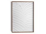 Wandbild REINDERS "Blattadern", weiß (farbe bild(er): weiß), B:30cm H:40cm T:3cm, Bilder, Wandbild, Wohnzimmer - Weiß - MDF - Blumen und Pflanzen - 30x40 cm