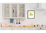 Bild QUEENCE "Lemon", gelb (farbe rahmen: schwarz, farbe bild(er): gelb), B:50cm H:70cm, Acrylglas, Holz, Papier, Bilder, Bild, gerahmt
