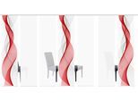 Schiebegardine HOME WOHNIDEEN "OPALIA 7ER SET" Gr. 1, rot, B:60cm H:245cm, Microfaser, Polyester, Gardinen, Schiebegardine, HxB: 245x60