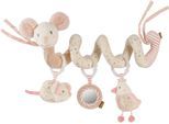 Greifspielzeug FEHN "feehnLAND, Activity-Spirale Maus", rosa (rose, beige), Greifspielzeug, BabyB:35cm H:30cm, Jersey, Plüsch, Greifspielzeug, B:35cm H:30cm