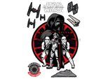 Wandtattoo KOMAR "Star Wars First Order - Größe 50 x 70 cm", rot (rot, schwarz), B:50cm H:70cm, Folie, Wandtattoos, Wandtattoo, selbstklebend, Wandsticker, Kinderzimmer