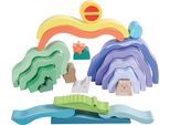 Spielbausteine HAPE "Landschaftsbausteine", bunt, Spielbausteine, Baby, Holz, Spielbausteine