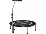 Fitnesstrampolin "Fit Jumper 100", grau (schwarz, weiß, schwarz), MOTIVE FITNESS BY U.N.O., Trampoline, B/L/T: 100cm x 100cm, Fitnesstrampolin