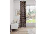 Vorhang HOMING "Tiaro" Gr. 1, schwarz (goldfarben, schwarz), B:140cm H:245cm, Polyester, Gardinen, Vorhang, Fertigschal