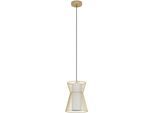 EGLO Hängeleuchte "MASETA", gold (goldfarben), Ø 22,5 H: 110cm, 1 Stk., Leuchten, Hängeleuchte aus Stahl - exkl. E27 - 40W, Hängeleuchte