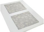 Platzset ADAM "Flower Cuvée Light" Gr. 1, grau (hellgrau), B:30cm L:40cm, Obermaterial: 100% Baumwolle, Platzsets, Platzset