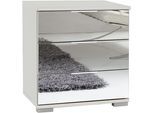 Nachtkonsole WIMEX "Easy", weiß (weiß, spiegel), B:52cm H:56cm T:38cm, Sideboards, Nachtkonsole, mit Glas- oder Spiegelfront