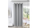 Vorhang HOMING "Mia" Gr. 1, grau (anthrazit), B:140cm H:245cm, Polyester, Gardinen, Vorhang, Fertigschal
