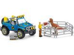 Spielfigur SCHLEICH "DINOSAURS, Geländewagen mit Dino-Außenposten (41464)", bunt, Spielfiguren, Kinder, Kunststoff, Spielfigur