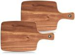 Schneidebrett ZELLER PRESENT, braun, B:18,3cm H:1,2cm L:32cm, Massivholz, Schneidebretter, Schneidebrett, mit Griff, Gr. 32 x 18,3 cm