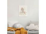 Leinwandbild KOMAR "Disney Lady and the Tramp True and Loyal", beige (farbe bild(er): beige,weiß), Disney, 1 Stk., Vlies, Bilder, Leinwandbild, 30 x 40 cm (Breite x Höhe) - Kinderzimmer, Dekoration